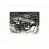 HALLEZ Jacques - Gravure originale "Soir d'hiver" 50x65cm