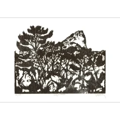 HALLEZ Jacques - Gravure originale "Roque Haute" 38x56cm