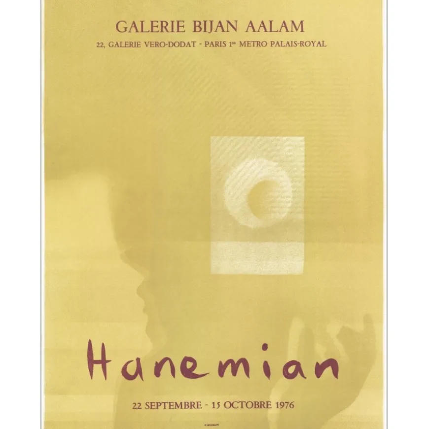 HANEMIAN - Lithographie "Exposition Bijan Aalam, Paris" 66x51cm - 1976