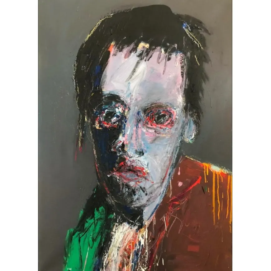 HASCH Victor - Huile sur Toile "Truman Capote" 130x89cm (60P) - 2012