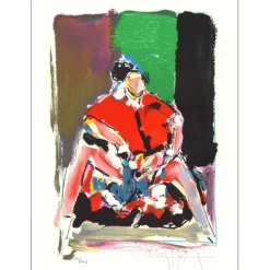 HASCH Victor - Lithographie originale "L'Espagnole" 38x28cm