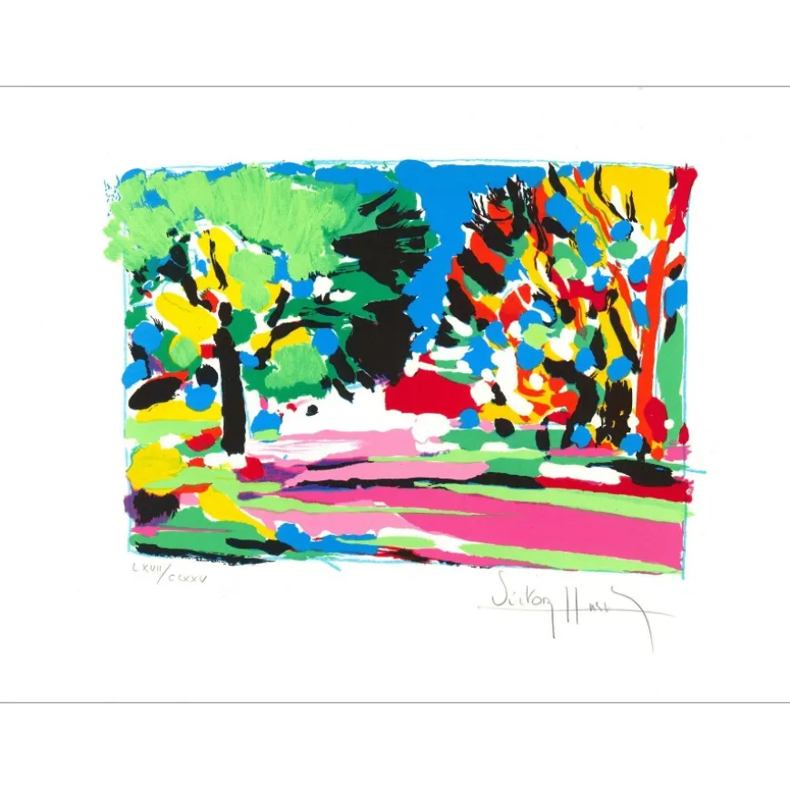 HASCH Victor - Lithographie originale "La route de Vallauris" 28x38cm