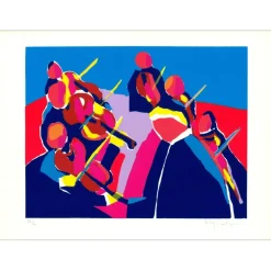HASCH Victor - Lithographie originale "L'orchestre" 56x76cm