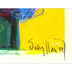 HASCH Victor - Lithographie rehaussée "Le Bouquet de fleurs" 76x56cm