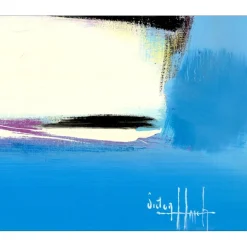 HASCH Victor - Peinture à l'acrylique sur papier "Marine Cannes" 49x64cm - 1986