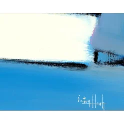 HASCH Victor - Peinture à l'acrylique sur papier "Marine Cannes (v2)" 49x64cm - 1986