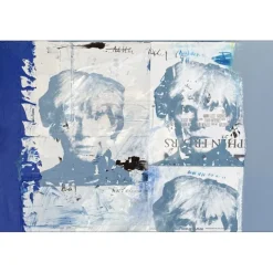 HASCH Victor - Peinture originale à l'acrylique sur toile "Andy Warhol et JM Basquiat " 130x89cm (60P) - 2011