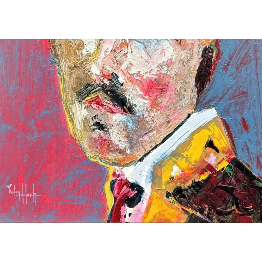 HASCH Victor - Peinture originale à l'acrylique sur toile "El Picador" 65x54cm (15F) - 1998
