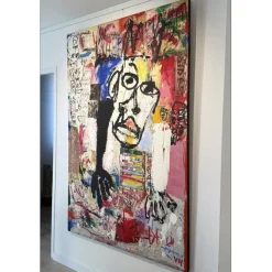 HASCH Victor - Peinture originale à l'acrylique sur toile "Andy Warhol" 195x130cm (120F) - 1999