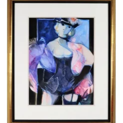 HILAIRE Camille - Aquarelle originale "Danseuse de cabaret" 40x30cm