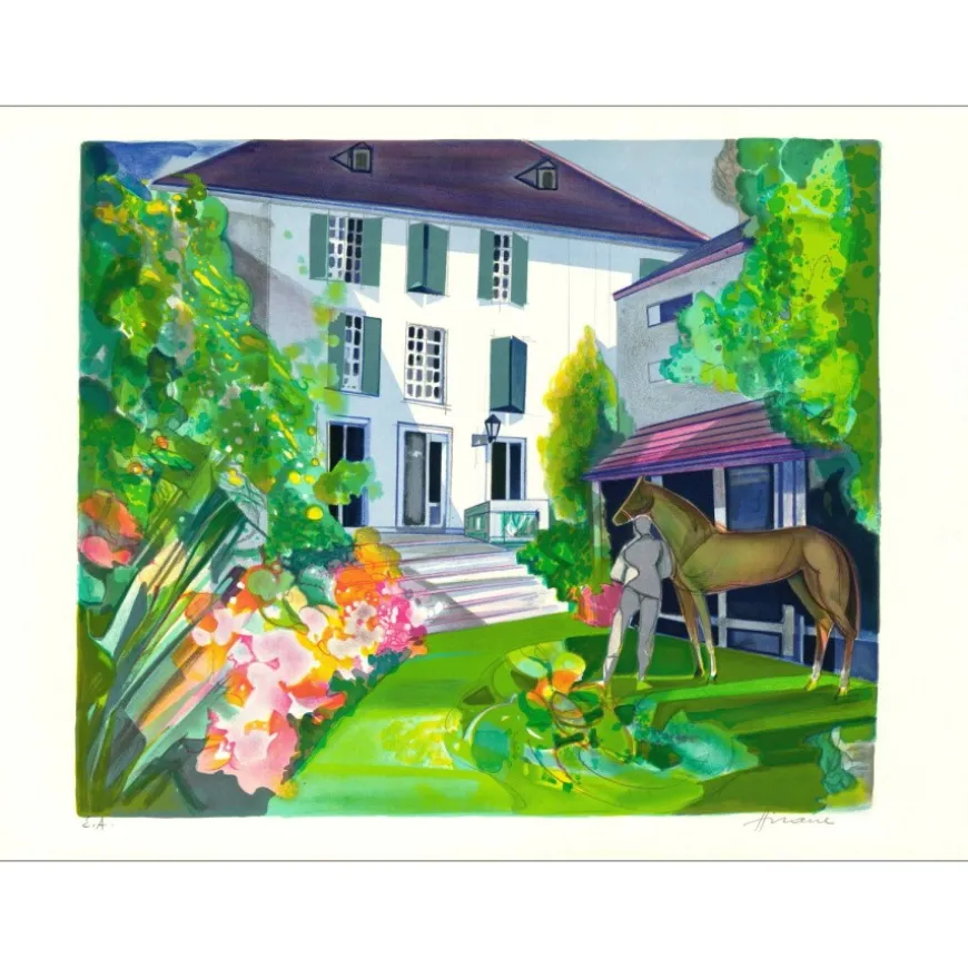 HILAIRE Camille - Lithographie originale "Le Manoir du Mad" 56x76cm