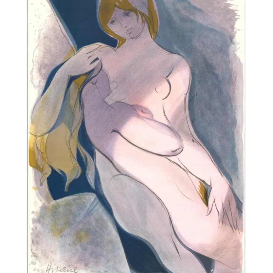 HILAIRE Camille - Lithographie originale "Femmes, Les belles inutiles" 38x29cm -1972