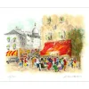 HUCHET Urbain - Lithographie originale "Paris, Montmartre" 38x52cm
