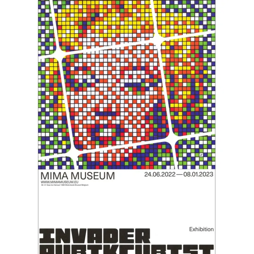 INVADER - Affiche "Exposition RUBIKCUBIST 7" 60x40cm - 2023
