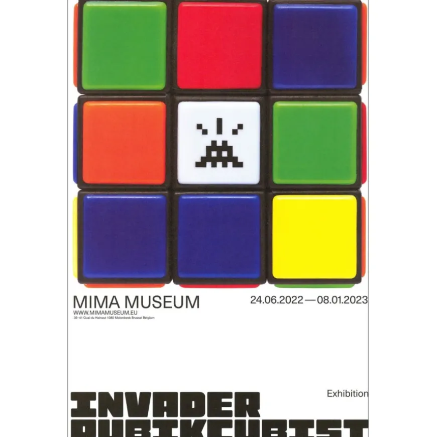 INVADER - Affiche "Exposition RUBIKCUBIST" 60x40cm - 2023