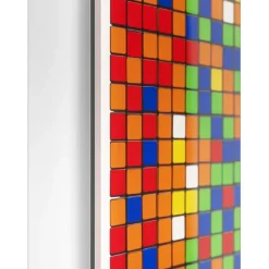 INVADER - Giclée sur Panneau "Rubik Shot Red Marilyn NVDR1-4" 100x100cm - 2023