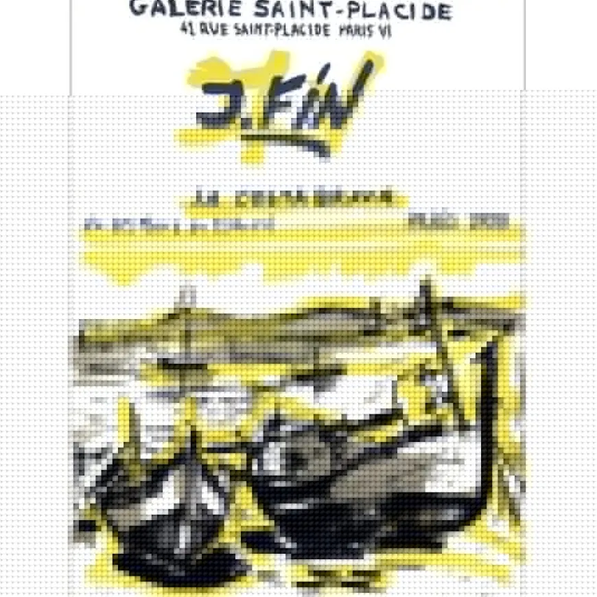 J. FIN (Josep Vilató Ruiz) - Lithographie "Exposition Galerie Saint Placide, Paris" 65x47cm - 1959
