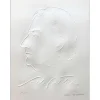 JACQUEMIN André - Empreinte originale "Portrait de Sacha Guitry " 40x30cm - 1988