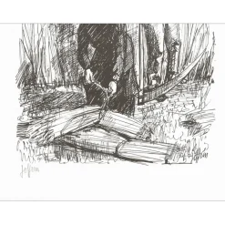 JOFFRIN Guily - Lithographie "Fenaison" 33x25cm