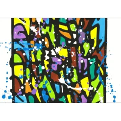 JONONE - HPM Acrylique et sérigraphie (unique) "HPM 2018-V3" 121x81cm - 2018