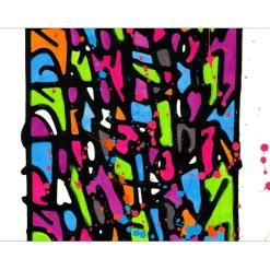 JONONE - HPM Acrylique et sérigraphie (unique) "HPM 2018-V4" 121x81cm - 2018