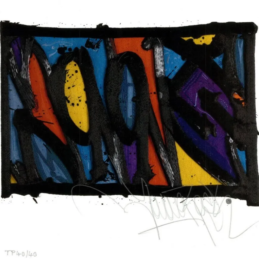 JONONE - Lithographie "On the Wire" 25x25cm - 2021