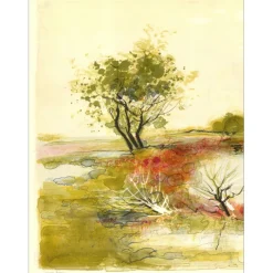 JOUENNE Michel - Lithographie originale "Paysage de Provence" 38x56cm