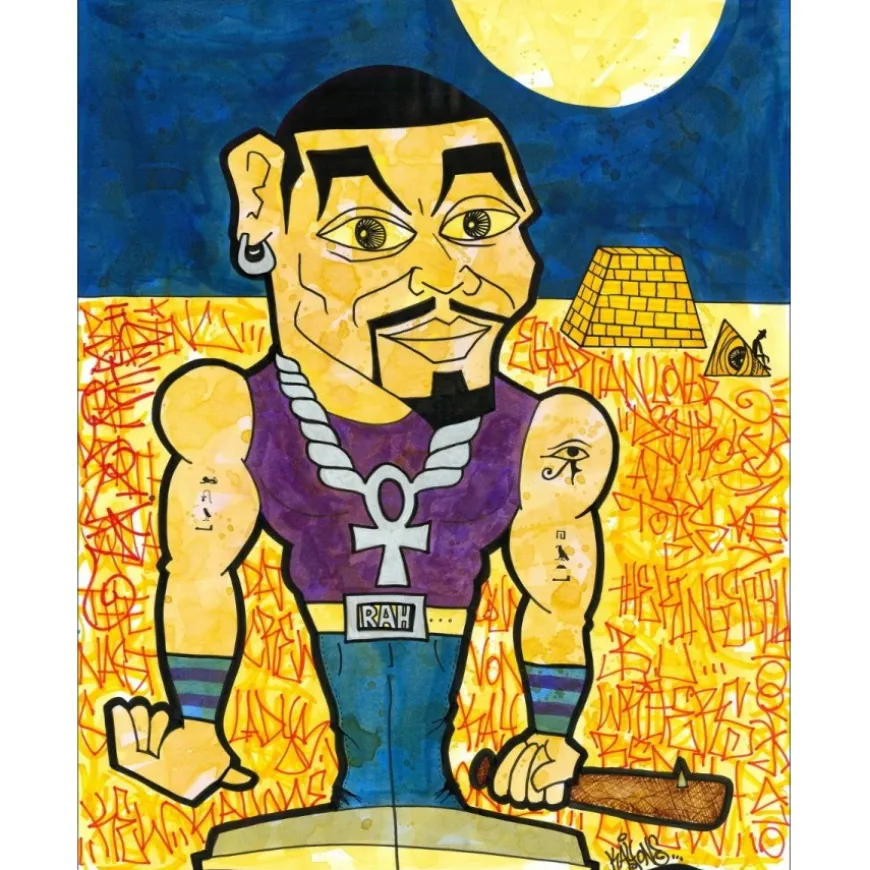 KAY ONE - Acrylique sur papier "breaking-boy, B-BOY 07" 65x50cm - 2022