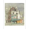 KEIME Jean - Lithographie originale "Le bureau de tabac" 65x47cm