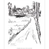 KISCHKA Isis - Lithographie signée au crayon "Route du bac à Guernes en S/Oise " 27x21cm - 1961