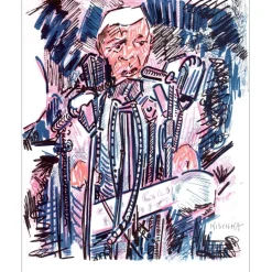 KISCHKA Isis - Lithographie originale "Le Discours" 27x21cm - 1963