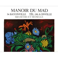 KISCHKA Isis - Lithographie originale "Exposition, Manoir du Mad" 75x50cm - 1973