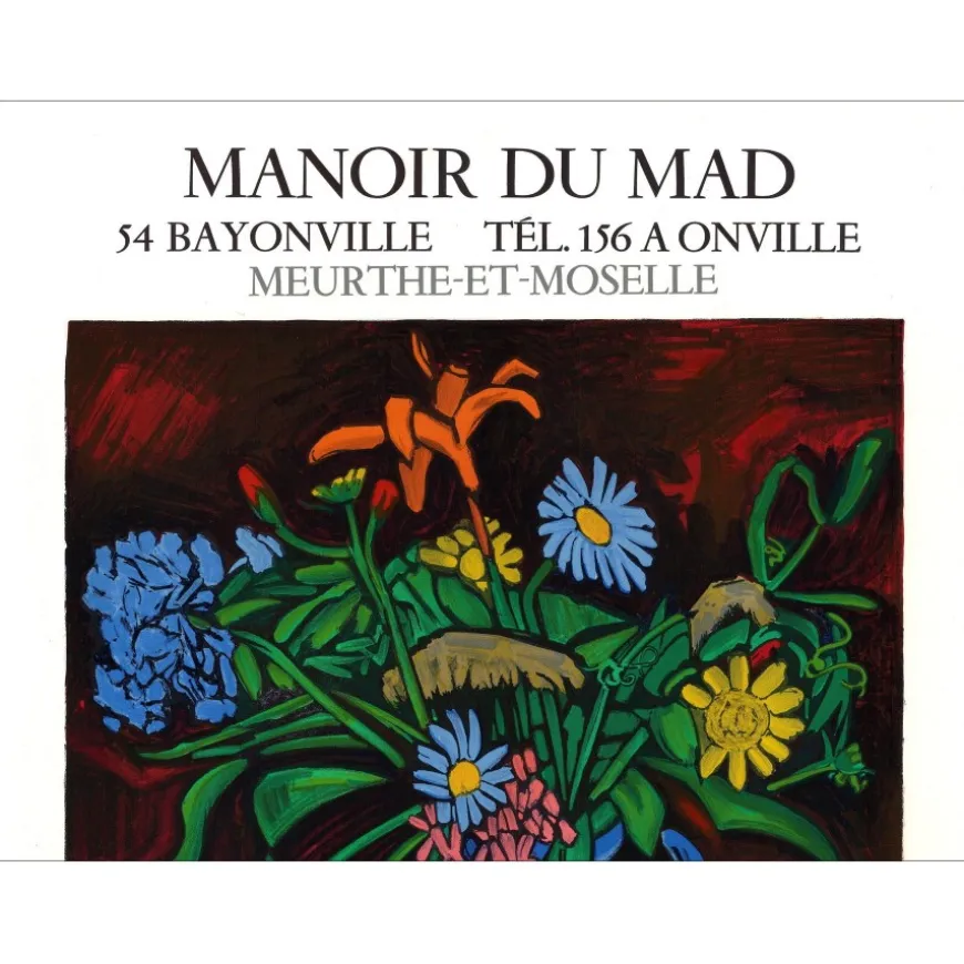 KISCHKA Isis - Lithographie originale "Exposition, Manoir du Mad" 75x50cm - 1973