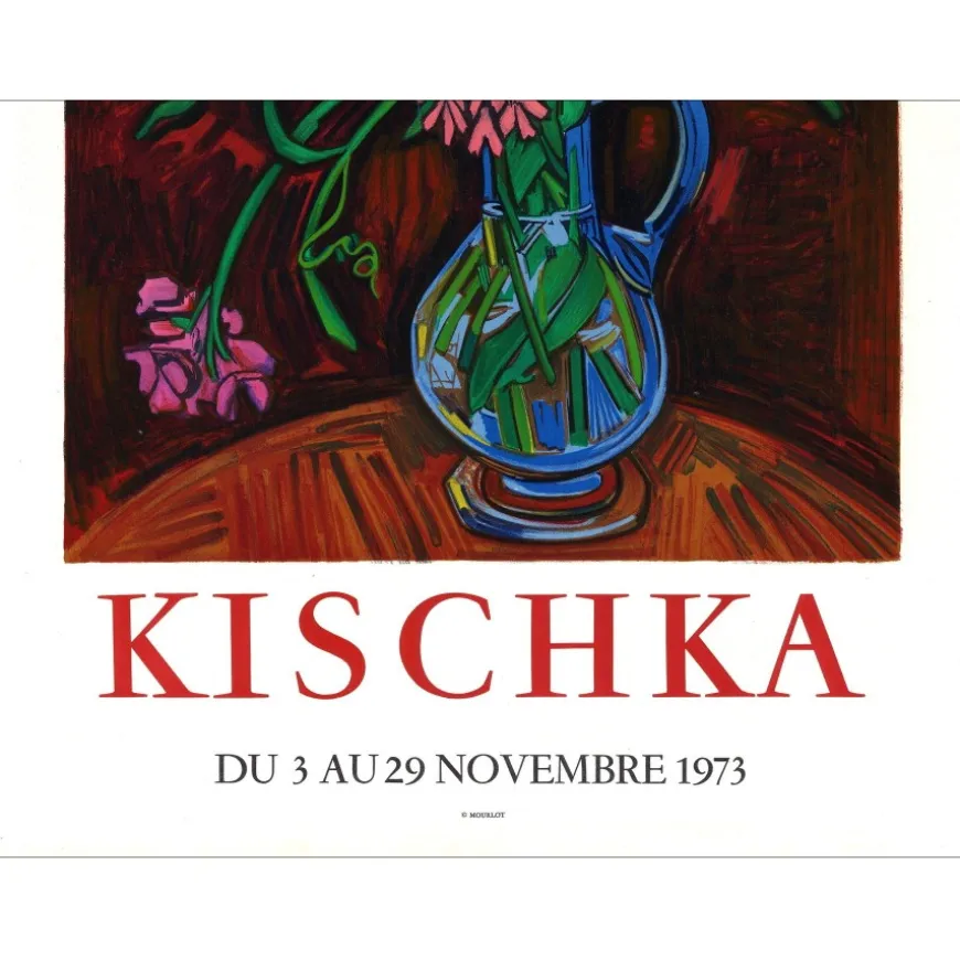 KISCHKA Isis - Lithographie originale "Exposition, Manoir du Mad" 75x50cm - 1973