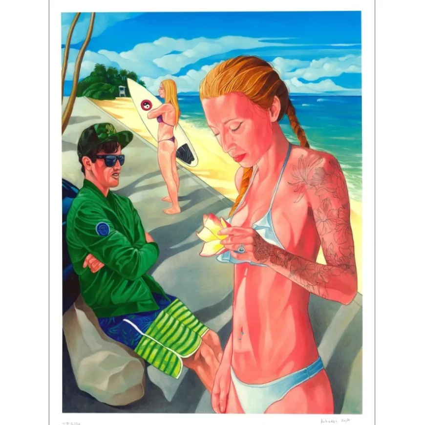 KULUNDZIC Kosta - Lithographie "Sunset Beach" 76x56cm - 2020 - Signée / Num