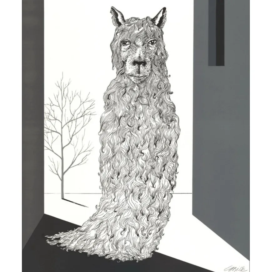 LABISSE Félix - Lithographie originale "Histoire Naturelle, La Bérénice" 56x45cm - 1974