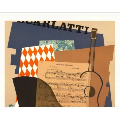 LAFON Jean-Marc - LAFON Jean-Marc - Lithographie originale "Collage musical" - 67x54cm - 1976