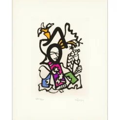 LAPICQUE Charles - Gravure originale "Composition-1" 65x50cm