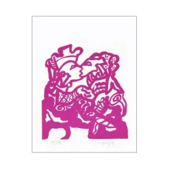 LAPICQUE Charles - Lithographie originale "Bénédiction Maternelle" 38x28cm
