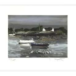 LAPORTE Georges - Lithographie originale "Lumière Bretonne" 37x45cm