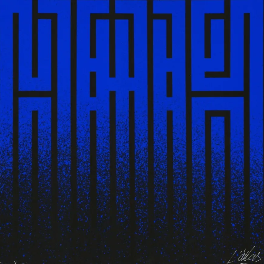 L'ATLAS - Sérigraphie originale "Caeruleum" 52x52cm - 2021