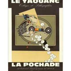 LE YAOUANC Alain - Lithographie "Exposition Galerie La Pochade, Paris" 73x53cm - 1973