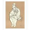 LE YAOUANC Alain - Lithographie "Homme assis" 80x60cm - 1996
