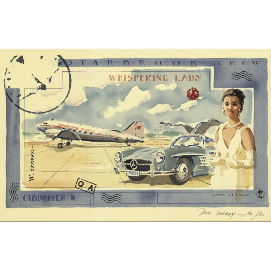 LEAROY Jack - Lithographie originale "Whispering Lady" 34x56cm