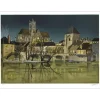 LECOINDRE Jean Luc - Lithographie originale "La ville fortifiée" 56x76cm