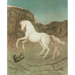 LEPRI Stanislao - Lithographie originale "Le cheval" 70x53cm