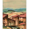 LETELLIER Pierre - Lithographie originale "Le village" 35x27cm