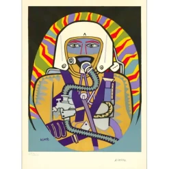 LHOTE André - Lithographie originale  "L'âge mécanique" 70x49cm - 1959