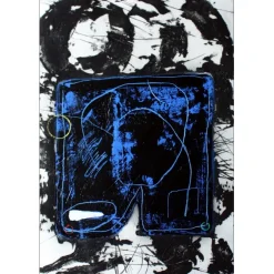 LIONEL - Gravure originale au Carborundum "Le Grand Bleu" 111x76cm