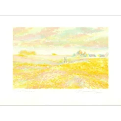 MANOUKIAN Claude - Lithographie originale "A la campagne" 37x53cm